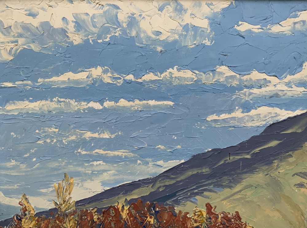 Scottish Impressionist Impasto Oil Painting Mountainous Landscape Mid-Century View VIII