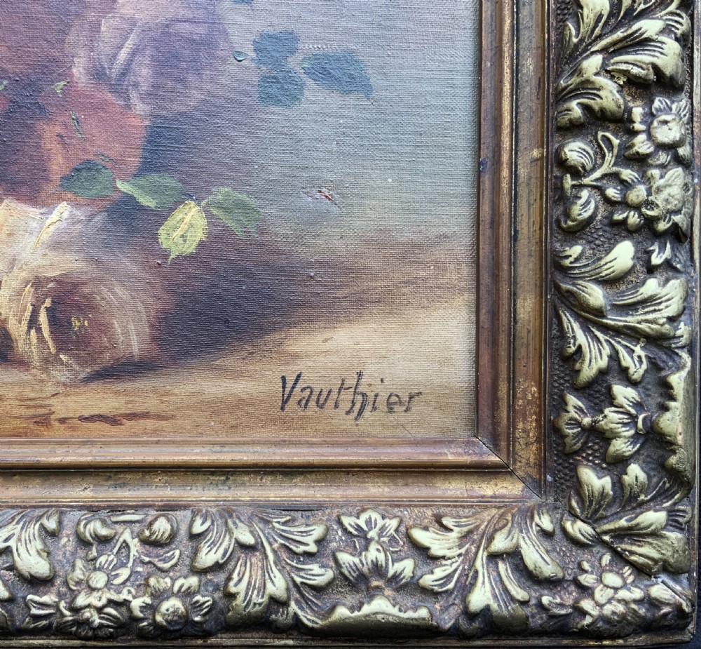 Fine 19th-Century Swiss Floral Still Life Oil painting for Minor TLC (1 of 2 View IX