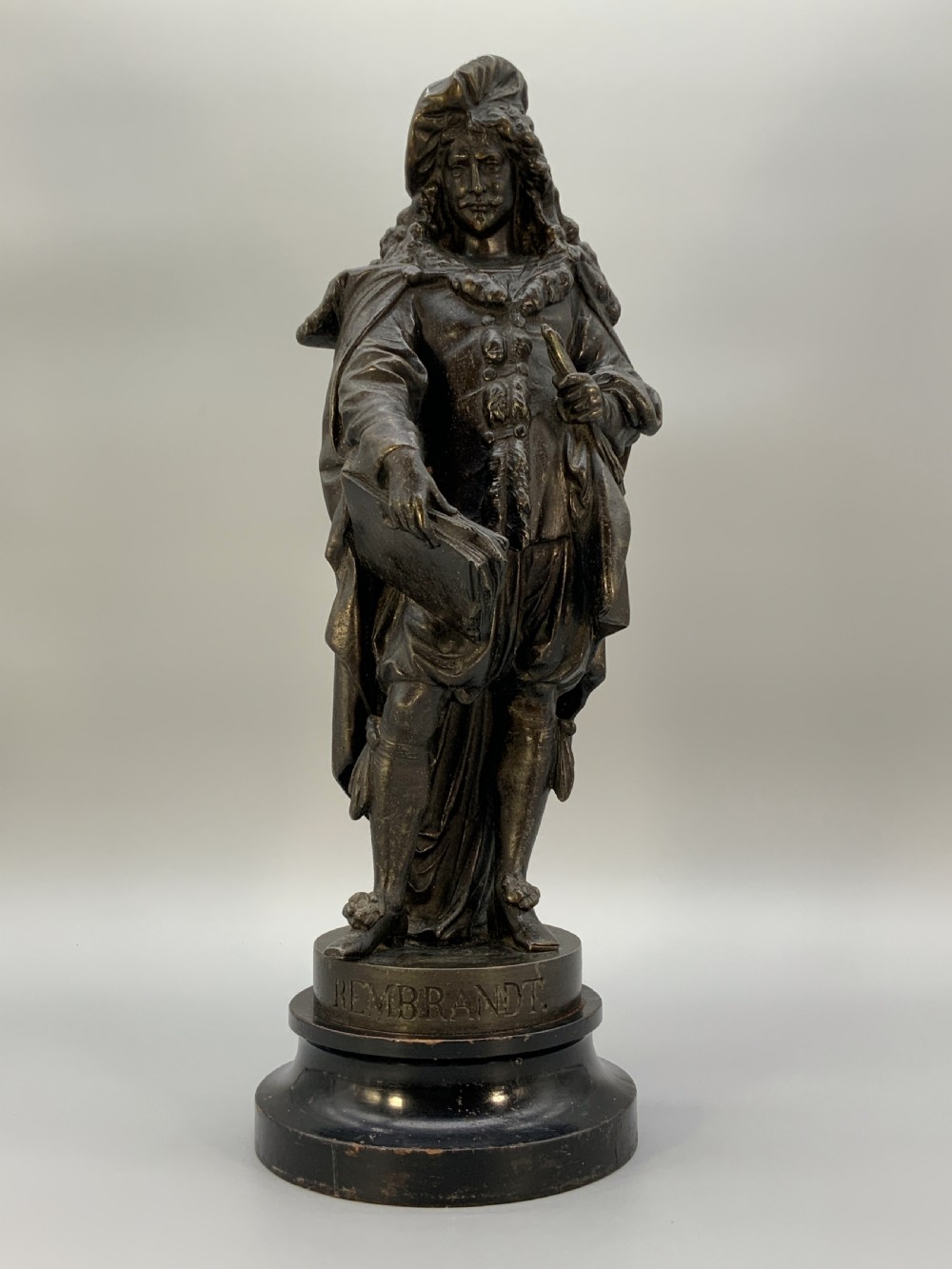Large Bronzed Sculpture Statue of Rembrandt Van Rijn Baroque Spelter (2 of 2)
