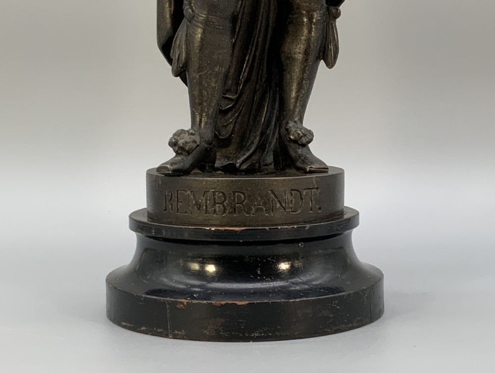 Large Bronzed Sculpture Statue of Rembrandt Van Rijn Baroque Spelter (2 of 2) View V