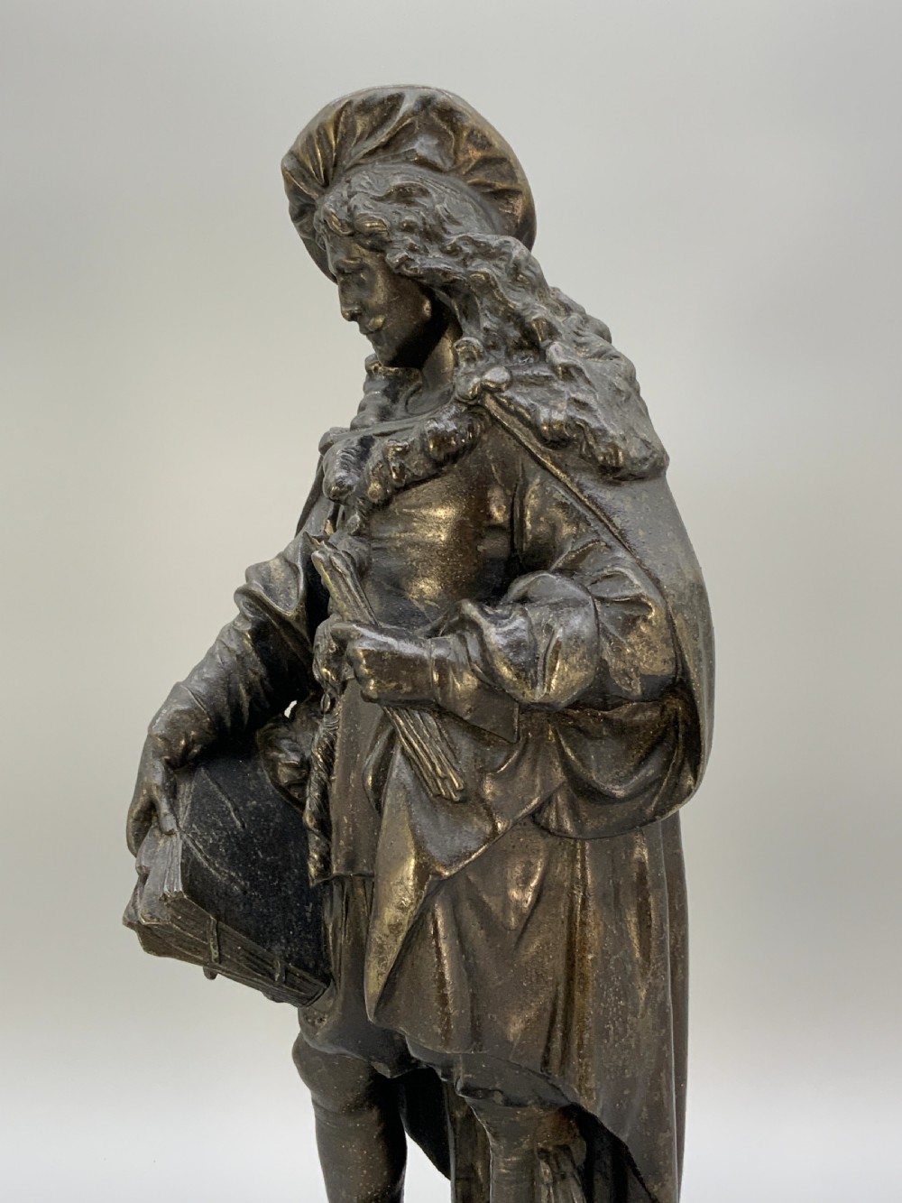 Large Bronzed Sculpture Statue of Rembrandt Van Rijn Baroque Spelter (2 of 2) View XIV