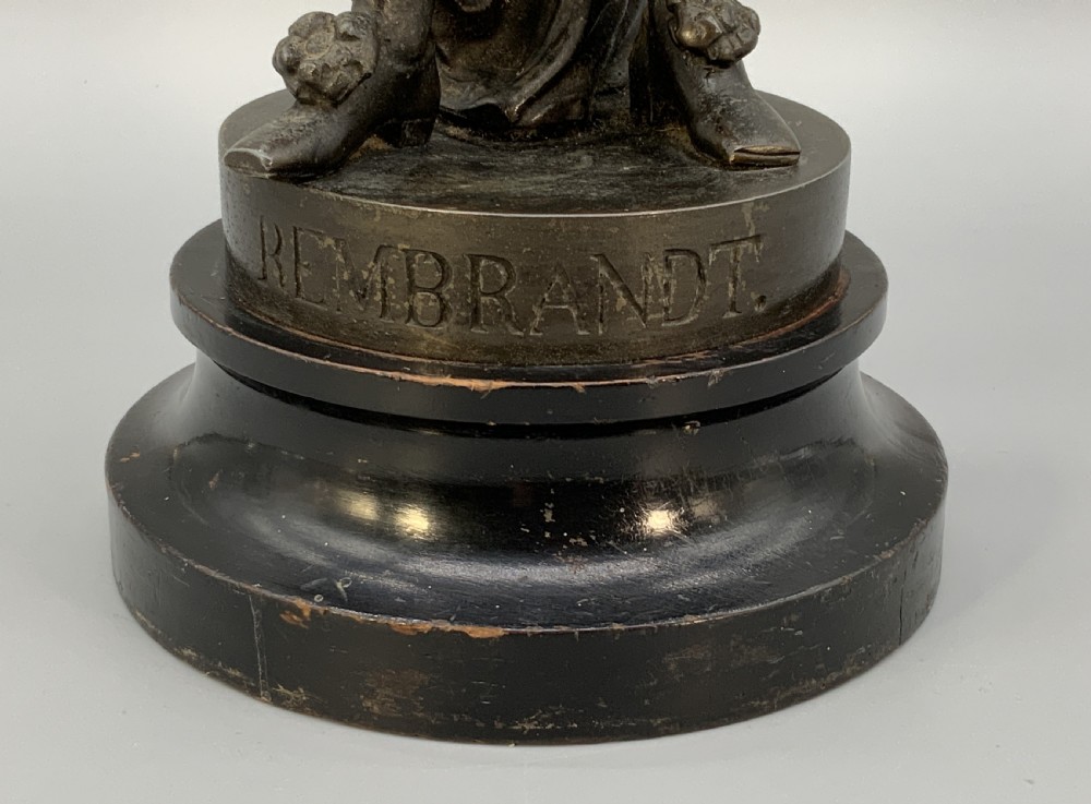 Large Bronzed Sculpture Statue of Rembrandt Van Rijn Baroque Spelter (2 of 2) View XVII