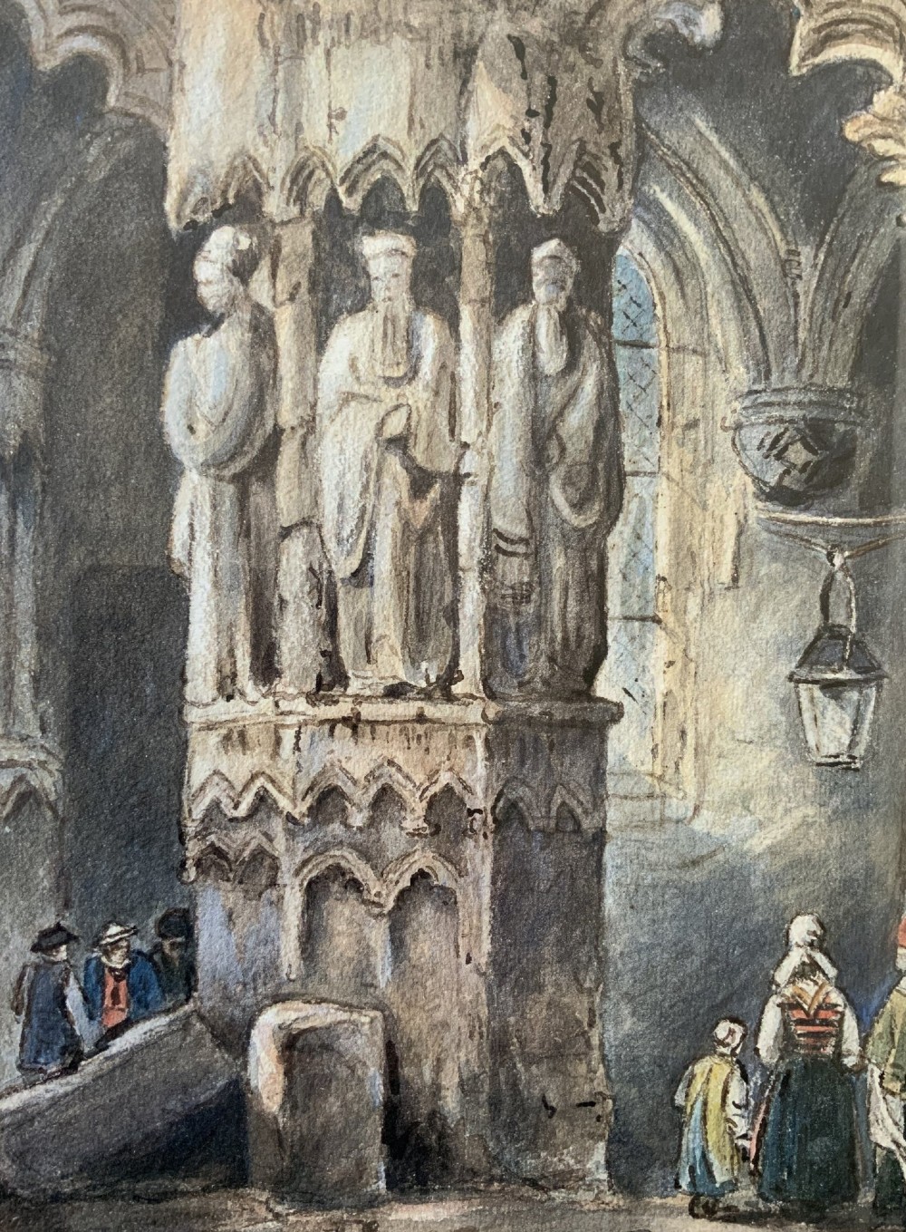 Samuel Prout (1785-1852) Historical Church Interior Watercolour Painting (1of2) View V