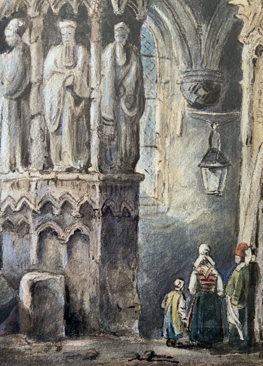 Samuel Prout (1785-1852) Historical Church Interior Watercolour Painting (1of2) View VI