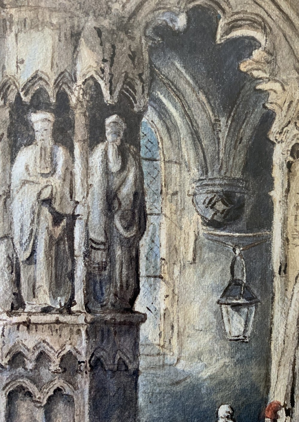 Samuel Prout (1785-1852) Historical Church Interior Watercolour Painting (1of2) View VIII