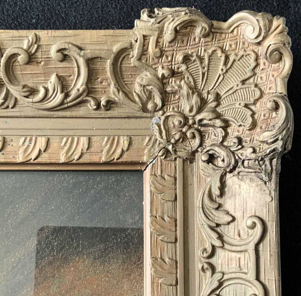A 19th-century Regency pastel and gouache portrait depicting a woman in a draped white dress, presented in an ornate giltwood frame. View VIII