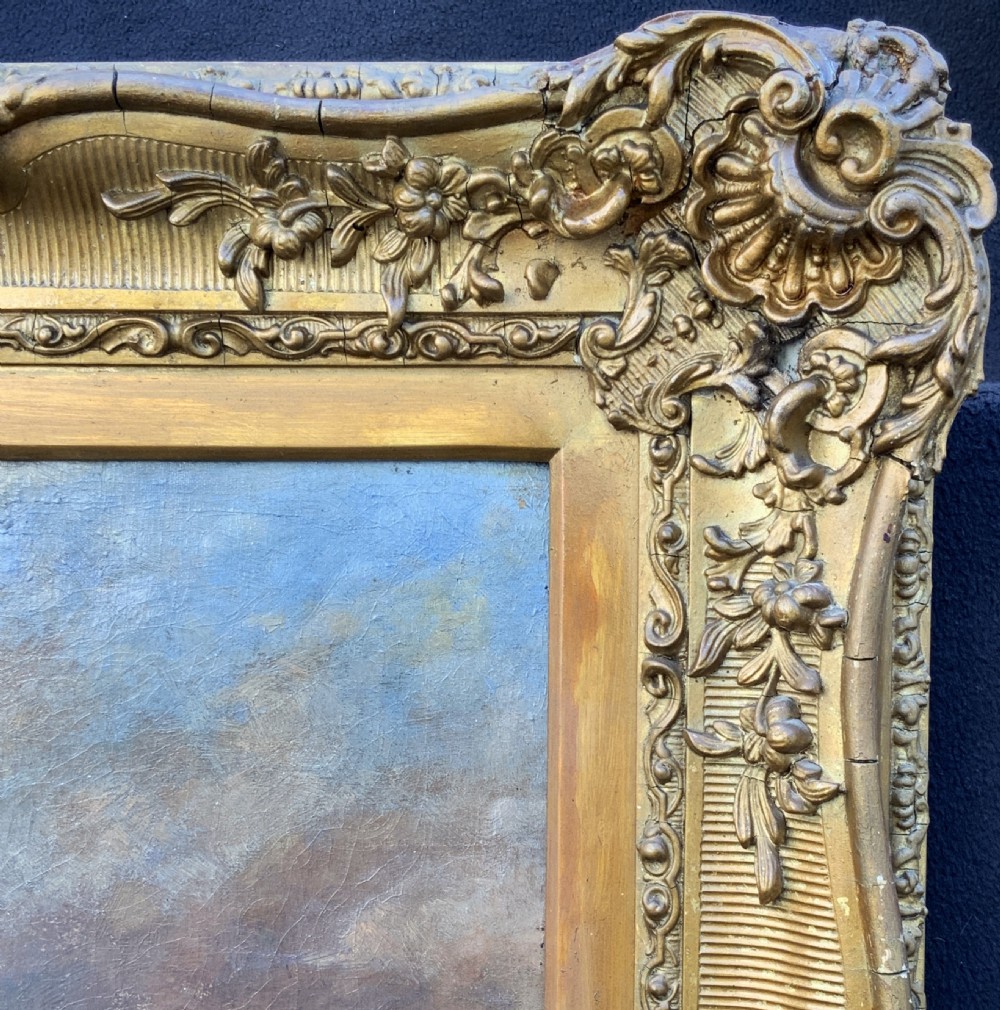 Large 19th-Century Antique Portrait Oil Painting Female Brunette (2 of 2) View XII