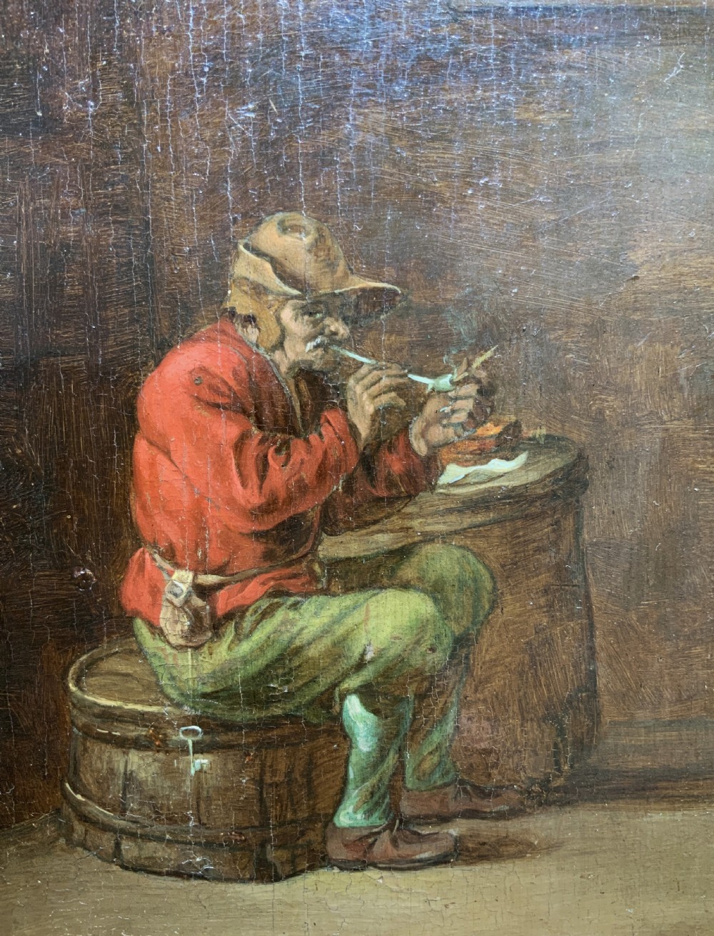18th-Century Dutch Oil Portrait Painting Manner of David Teniers (1610-1690) View III