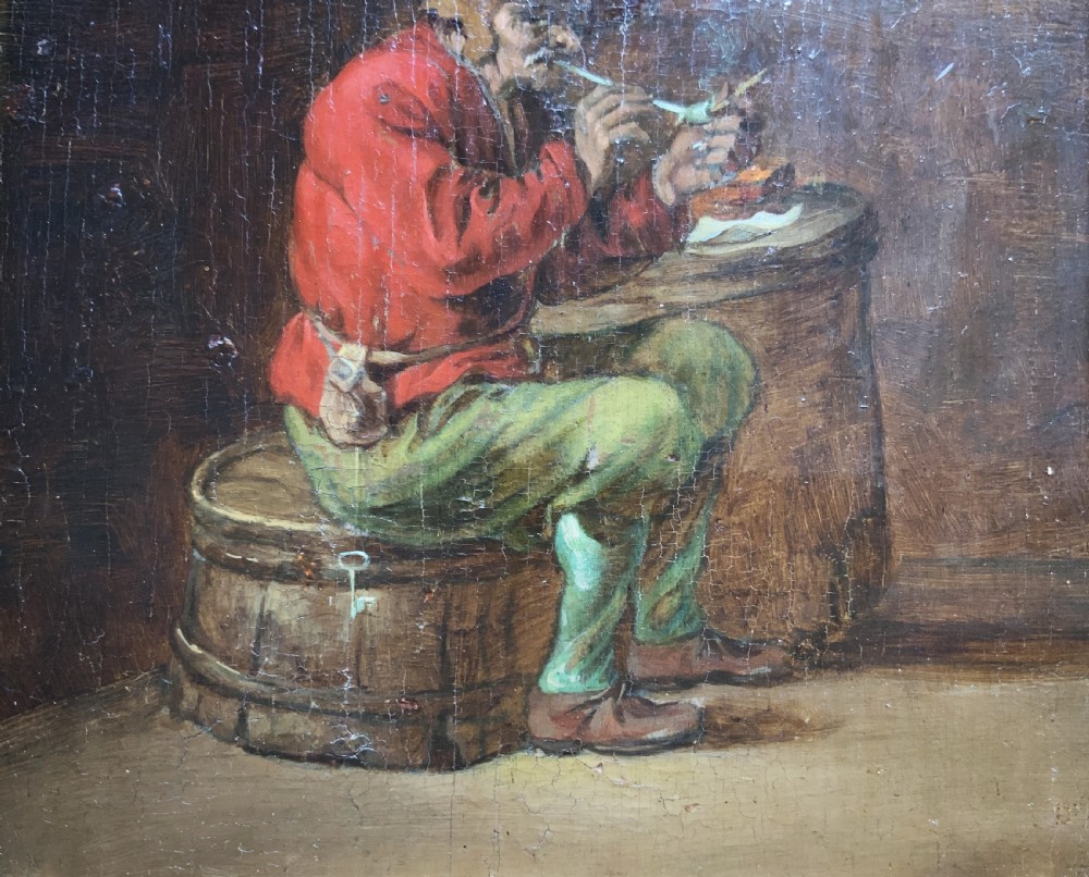 18th-Century Dutch Oil Portrait Painting Manner of David Teniers (1610-1690) View V