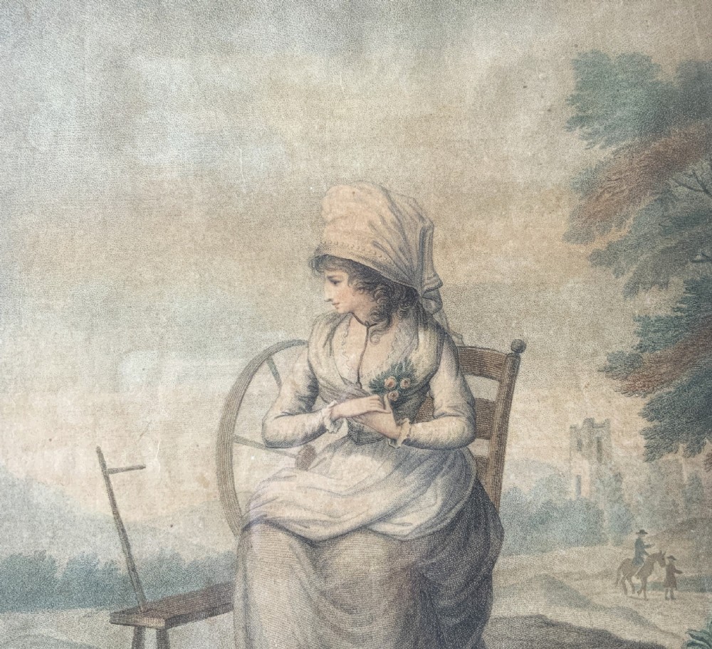 Regency Hogarth Framed Hand-Coloured Engraving After Henry William Banbury View IV