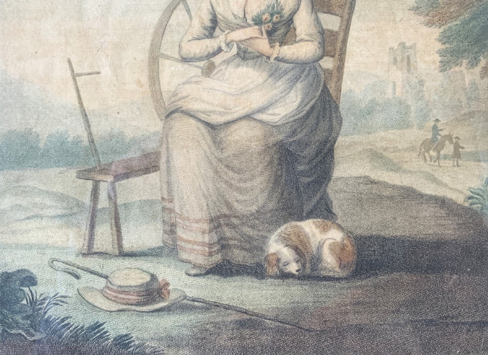 Regency Hogarth Framed Hand-Coloured Engraving After Henry William Banbury View V