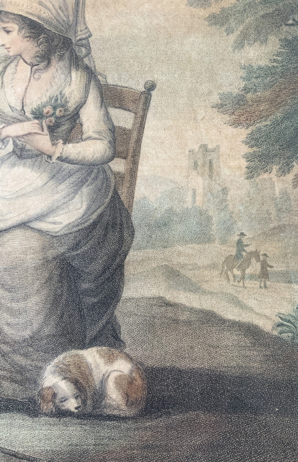 Regency Hogarth Framed Hand-Coloured Engraving After Henry William Banbury View VII