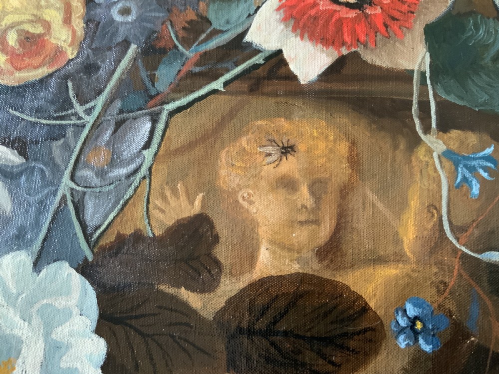Large Fabulous Dutch Still Life Oil Painting 18thC Style Floral & Fruit (1 of 2) View XIV