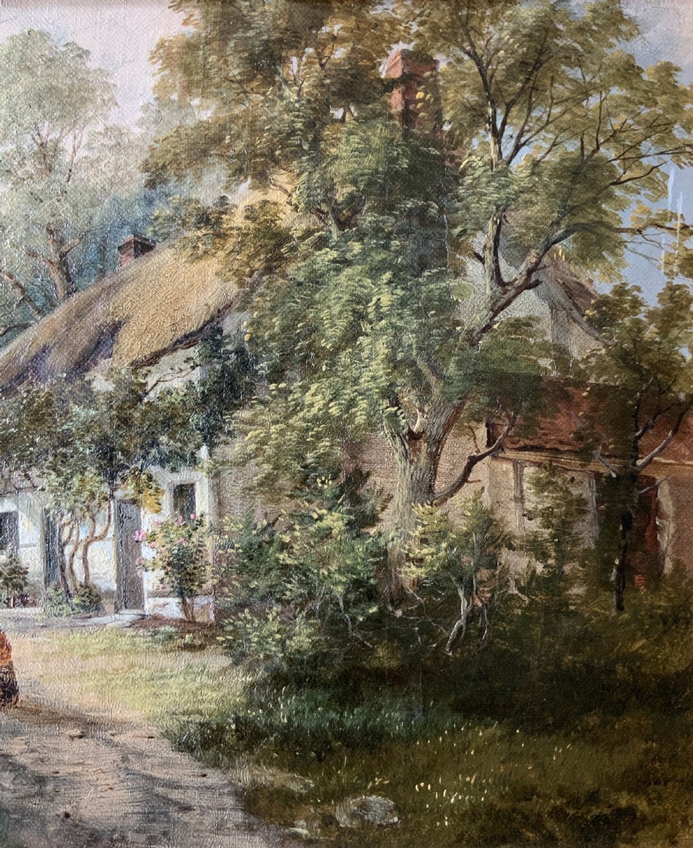 Nr Bosbury, Herefordshire Original Signed 19th-Century Landscape Oil Painting View III
