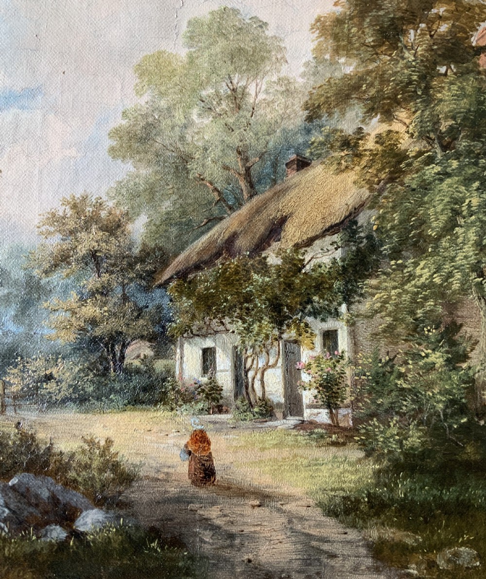 Nr Bosbury, Herefordshire Original Signed 19th-Century Landscape Oil Painting View IV