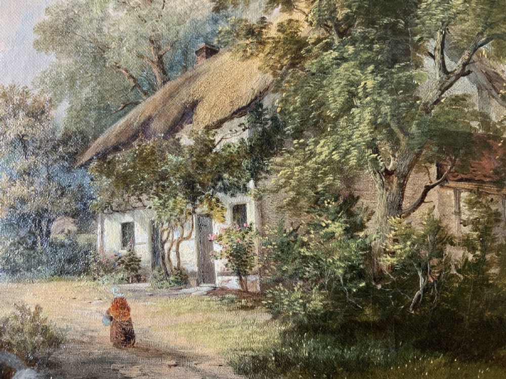 Nr Bosbury, Herefordshire Original Signed 19th-Century Landscape Oil Painting View VII