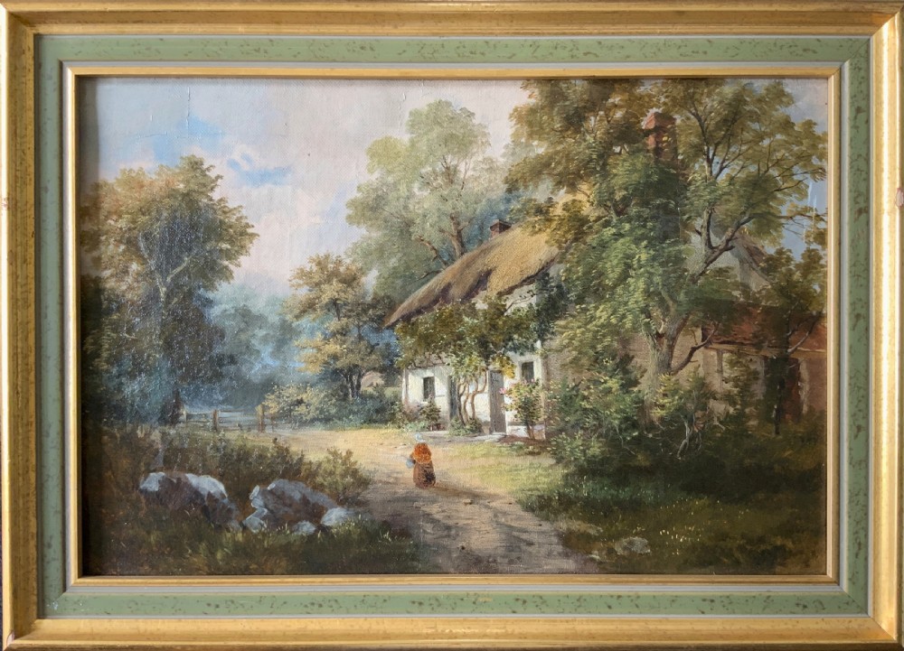 Nr Bosbury, Herefordshire Original Signed 19th-Century Landscape Oil Painting View XI