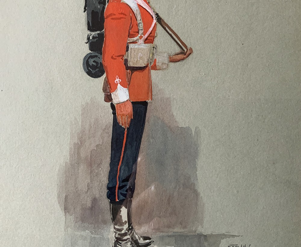 Military Watercolour & Wash 1882 British Soldier Portrait Painting (2 of 6) View IV