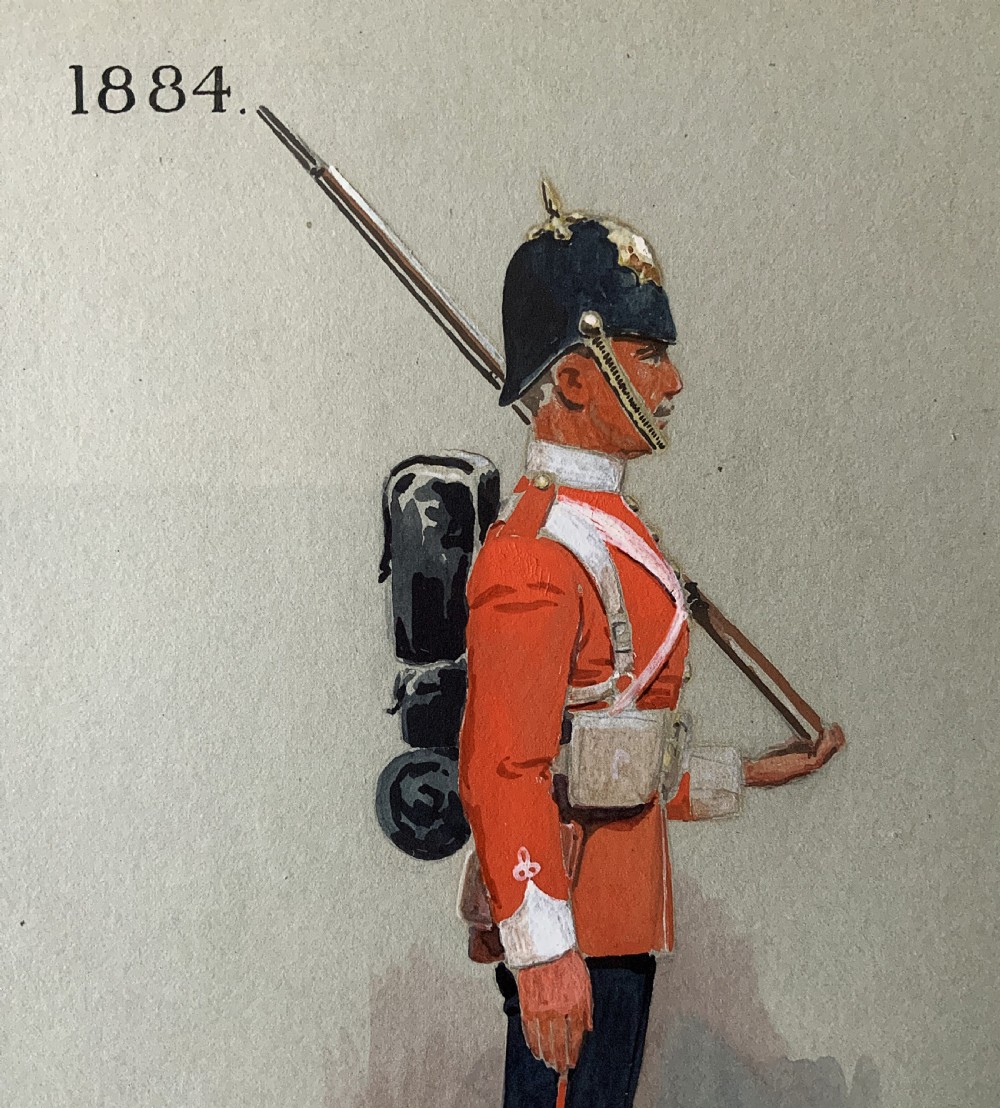 Military Watercolour & Wash 1882 British Soldier Portrait Painting (2 of 6) View VI