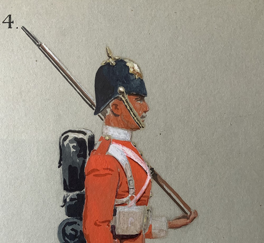 Military Watercolour & Wash 1882 British Soldier Portrait Painting (2 of 6) View VII