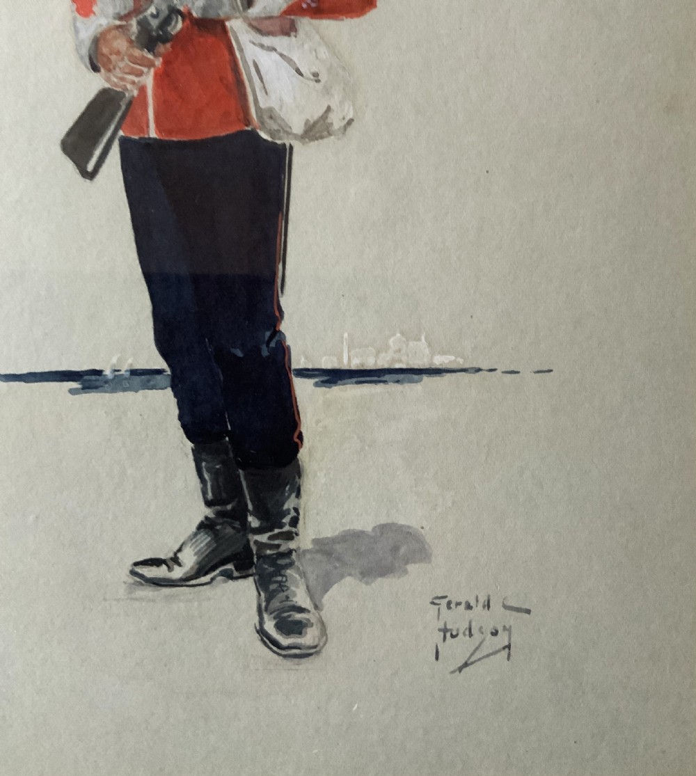 Military Watercolour Portrait Painting 1882 British Soldier (1 of 6) View IV