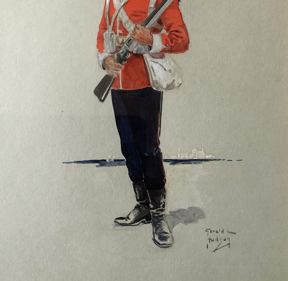 Military Watercolour Portrait Painting 1882 British Soldier (1 of 6) View VII
