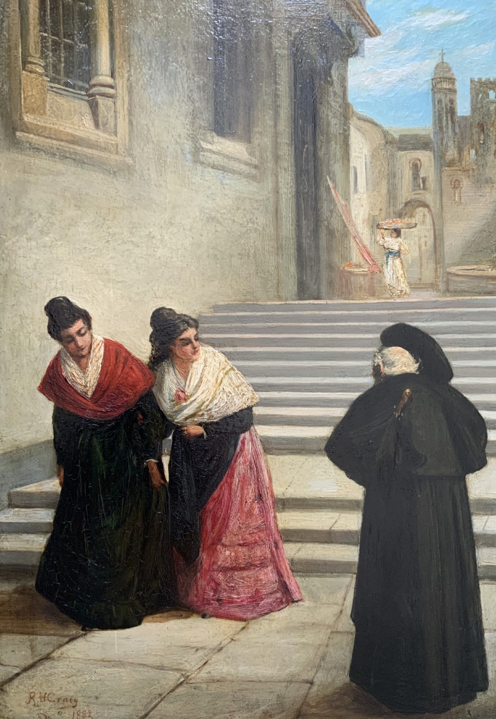 ''His Reverence'' Oil on Panel Painting by Robert Henry Craig (1858–1922) View IV