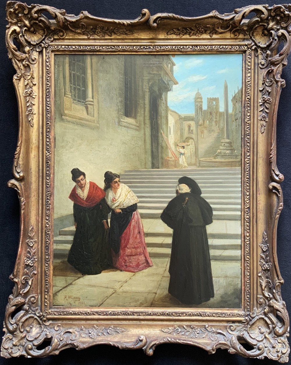 ''His Reverence'' Oil on Panel Painting by Robert Henry Craig (1858–1922) View XII