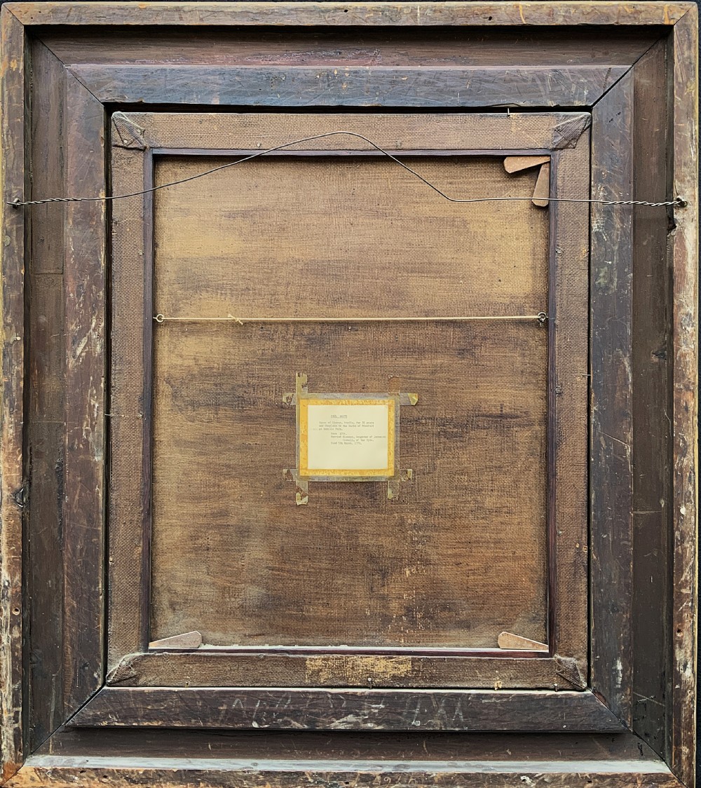 An 18th-century oil portrait of a clergyman in a powdered wig and clerical bands, framed in a carved giltwood frame. View XIII
