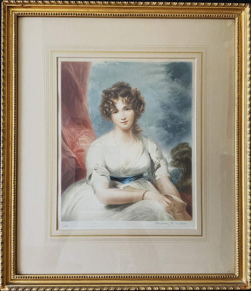 Portrait of a Lady Signed Artist Proof Mezzotint Engraving by Sydney Wilson 1923 View XI