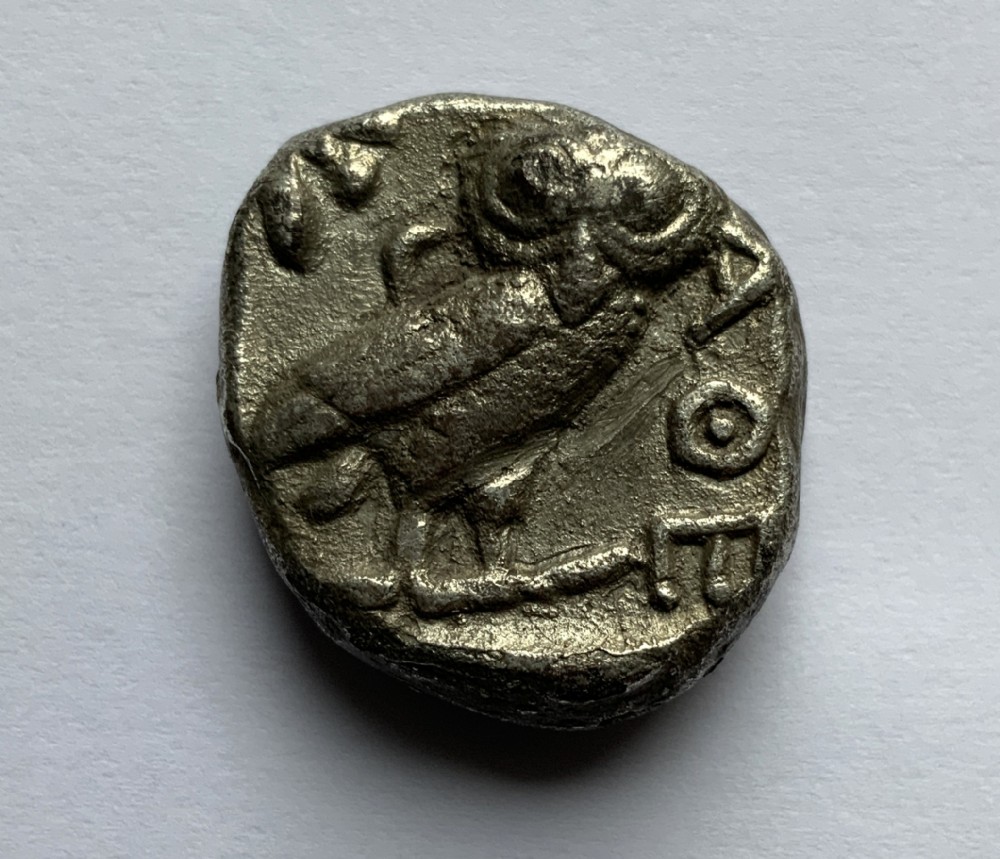 Attica Athens c. 350 BC Ancient Silver Tetradrachm Owl Coin 4thC BC 16.57g
