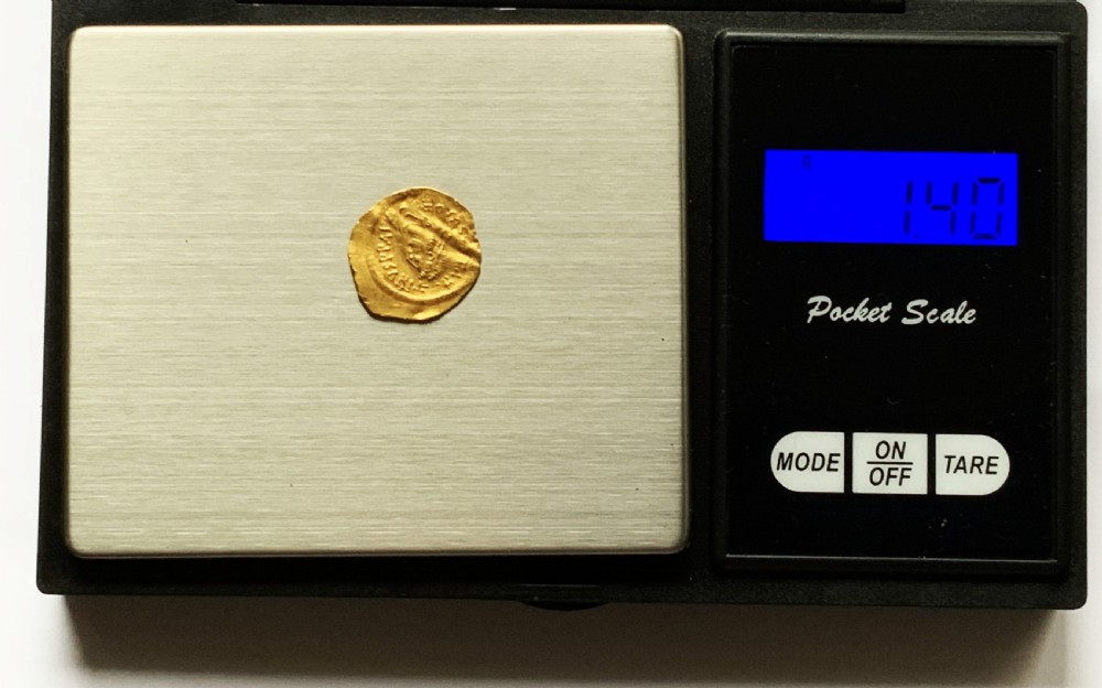 Gold Byzantine Tremissis Coin Emperor Tiberius II Constantine (578-582 AD) View VII