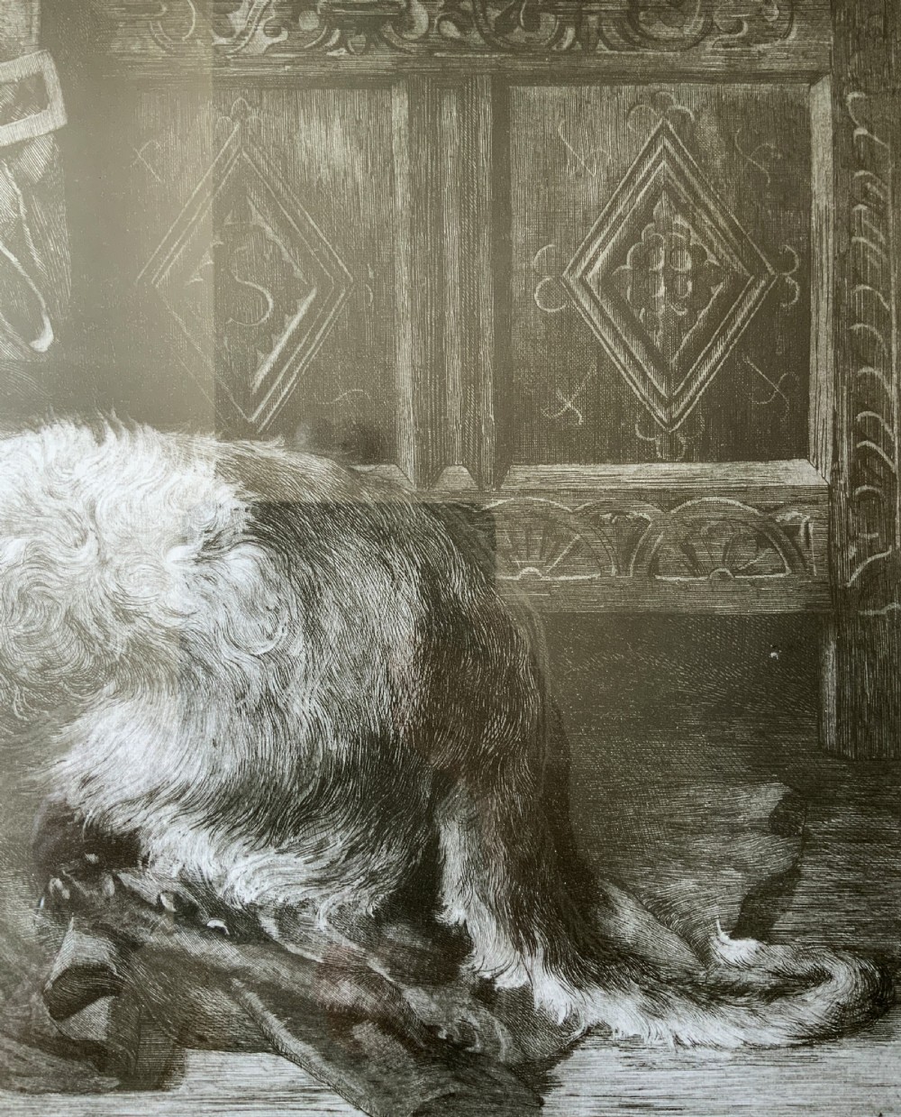 Herbert Thomas Dicksee (1862-1942) Signed Artist Etching Hunting Hound View VI