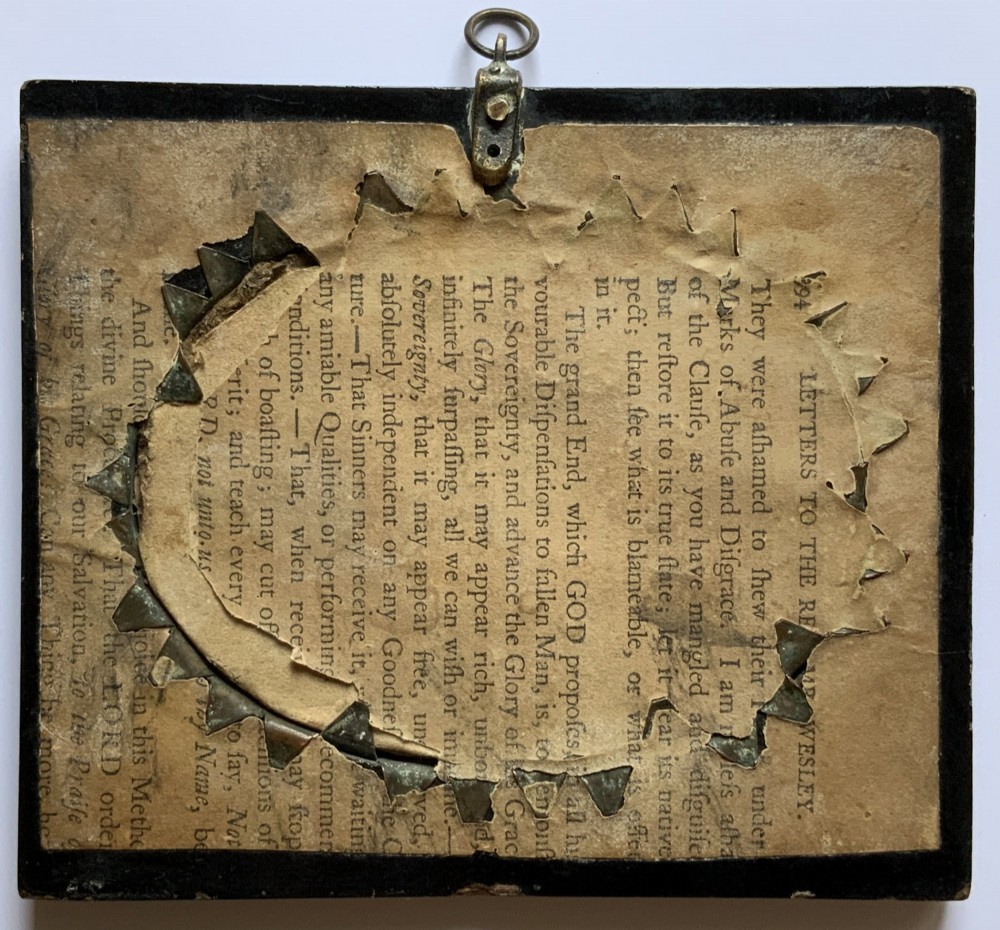 18th Century Georgian Miniature Pen and Ink Quartet Portrait Drawing Ebony Frame View XI