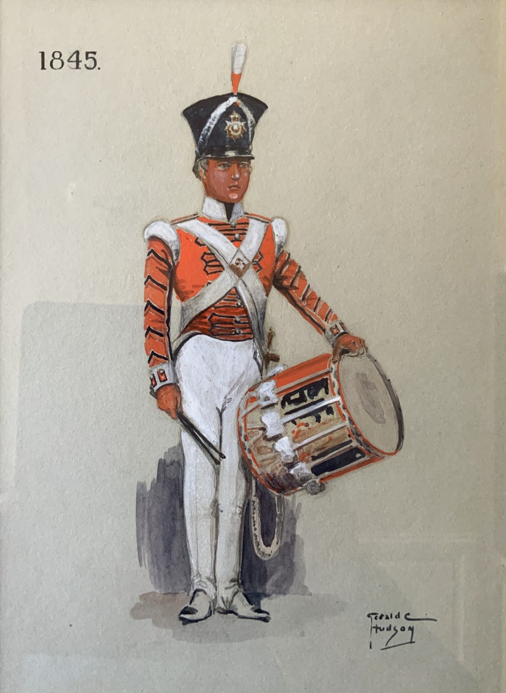 Military Portrait Painting (4 of 4) Watercolour & Wash of an 1845 British Soldier View II