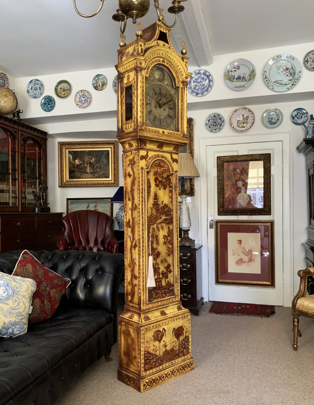 Superb 18thC Chinoiserie Longcase Clock By Jason Cox, Longacre, London for TLC View III
