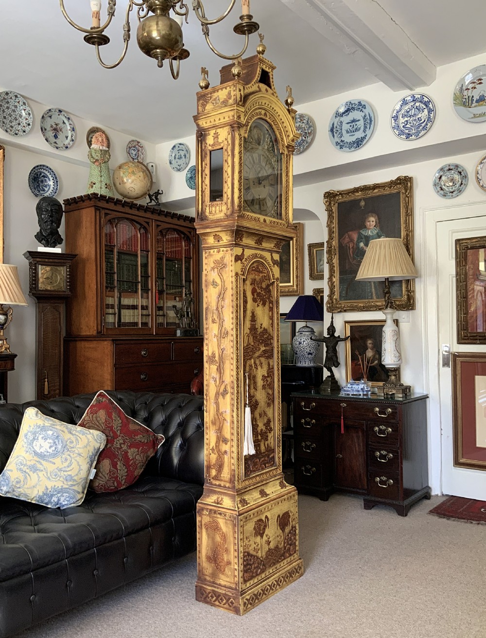 Superb 18thC Chinoiserie Longcase Clock By Jason Cox, Longacre, London for TLC View IV