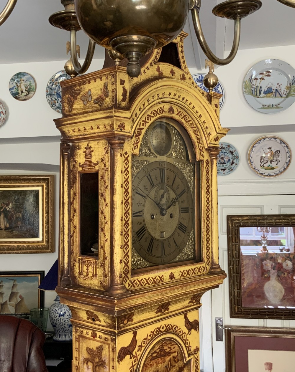 Superb 18thC Chinoiserie Longcase Clock By Jason Cox, Longacre, London for TLC View VII