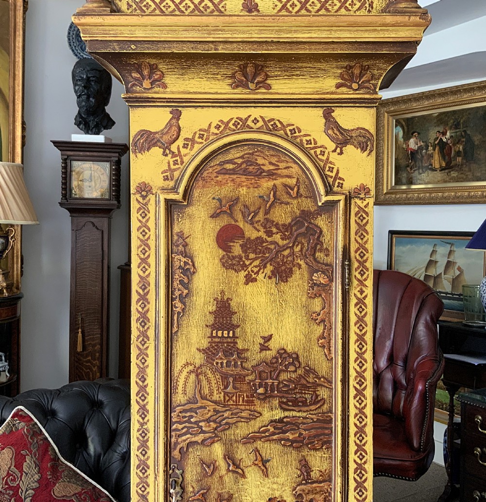 Superb 18thC Chinoiserie Longcase Clock By Jason Cox, Longacre, London for TLC View XI