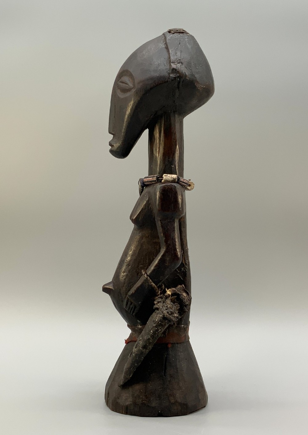 Antique African Songye Nkishi Power Figure – Tribal Carved Wood Sculpture View VII