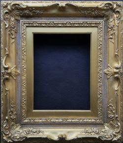 FINE 19THC GESSO SCROLLED COMPOSITION PICTURE FRAME ORIGINAL PIGMENT GILDING