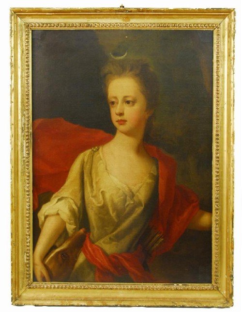 fig 1. Portrait of Lady Dorothy Manners, Circa 1690-1734, Countess of Gainsborough, as Diana by Michael Dahl, Snr.