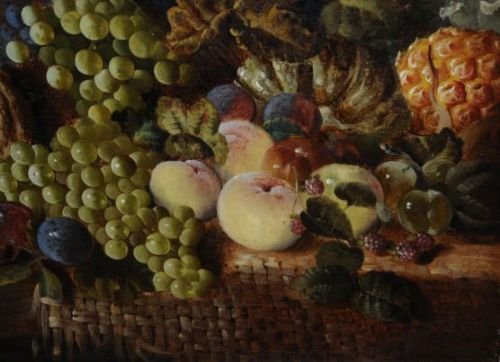 fig 2. Still Life of Fruit on a Ledge by George Lance 1802-1864