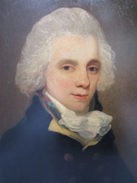 fig 1. Lemuel Francis Abbott C. 1760-1802 Portrait of a Gentleman wearing a Blue Coat and White Cravat