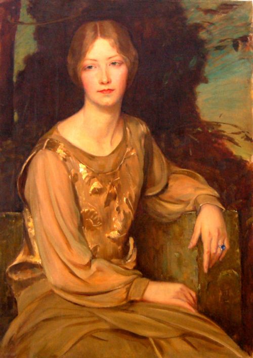 Circle of Sir James Jebusa Shannon, Ra 1862-1923  Portrait of an Elegant Lady Seated Under a Tree