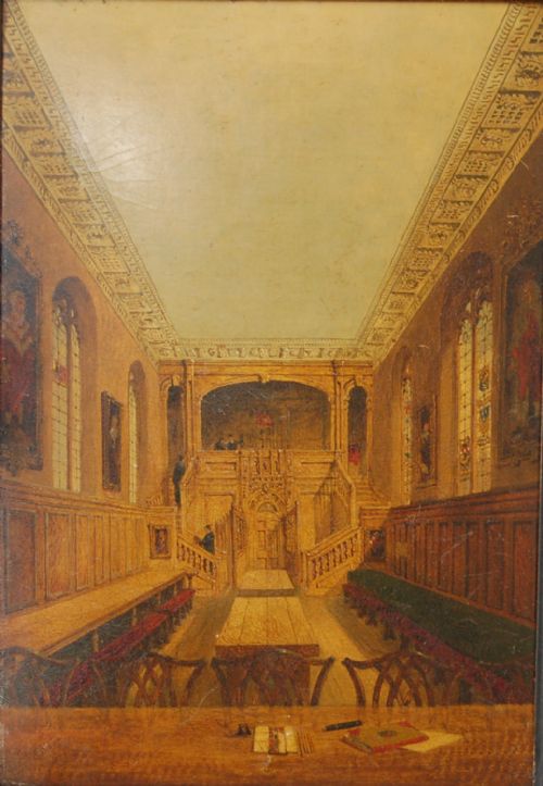 Joseph Murray Ince, 1806 - 1859
Interior of the Formal Hall of Magdalene College, Cambridge