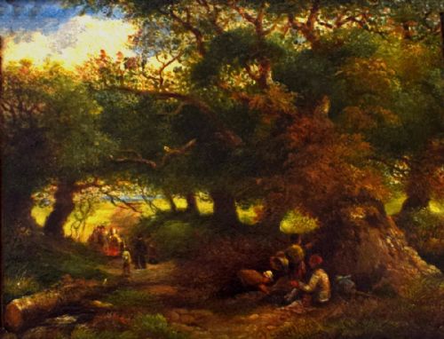 John Linnell  1792–1882 Children Playing in a Wooded Clearing