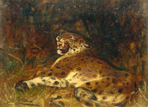 Cuthbert Edmund Swan, 1870-1931
A Leopard in a Jungle Clearing
