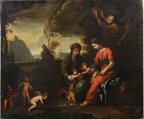 Reynard Le Vieux, 1613 - 1694
The Virgin and Child with St Anne and St John Baptist
