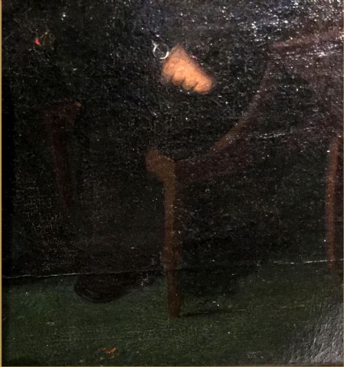 STEPHEN TAYLOR FL 1808 1849A GENTLEMAN SEATED ON A CHIPPENDALE DESK CHAIR IN A PANELED INTERIOR - ADDITIONAL PHOTO 3